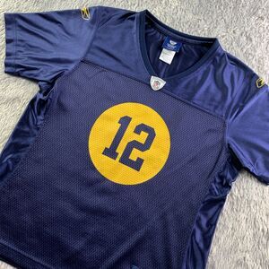 Green Bay Packers Jersey Womens Medium Blue Yellow Aaron Rodgers Throwback Retro